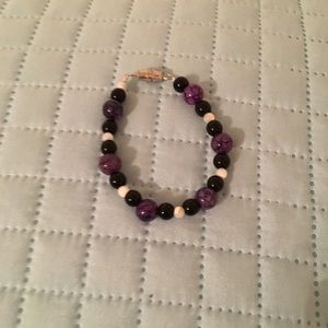 Black and pmPurple Pattern Bracelet